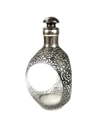 Lot 429 - Silver and Glass Whisky Bottle.