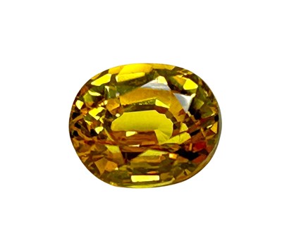 Lot 176 - Oval Yellow Coloured Sapphire.