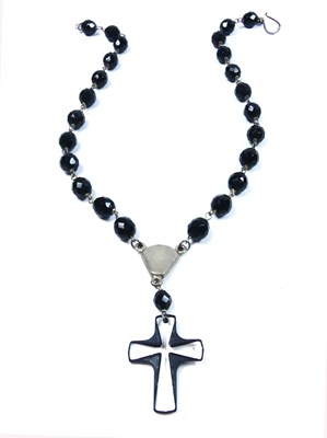 Lot 360 - Onyx Silver Necklet.