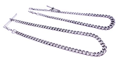 Lot 422 - Sterling Silver Fob Chains.
