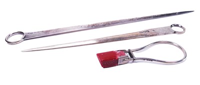 Lot 423 - Two Letter Openers and One Sealing Wax Holder.