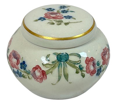Lot 210 - Rare Moorcroft Macintyre Eighteenth Century Miniature Jar and Cover c1908.