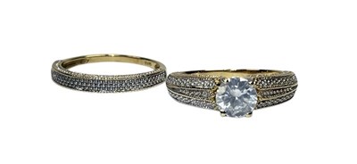 Lot 18 - Diamond Ring and Wedding Ring.