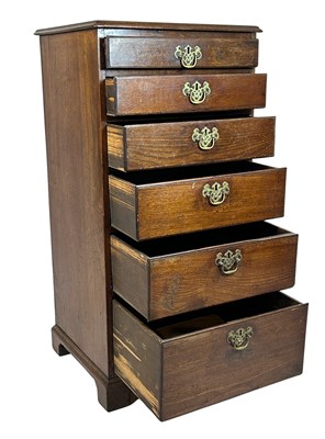 Lot 146 - Tall Lingerie Chest with Ornate Brass Pulls.