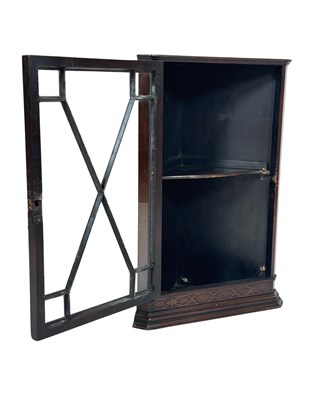 Lot 155 - Small Corner Cabinet with Paned Glass Front.