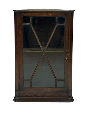 Lot 155 - Small Corner Cabinet with Paned Glass Front.