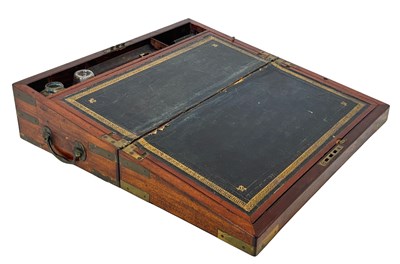 Lot 169 - George III Mahogany and Brass Bound Writing Box.