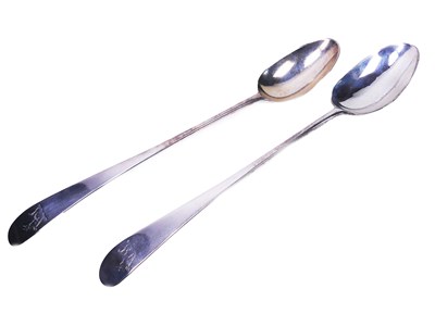 Lot 456 - A Pair of Georgian Serving Spoons.