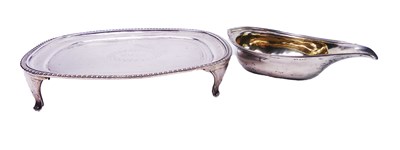 Lot 445 - Georgian Pap Boat and Salver.