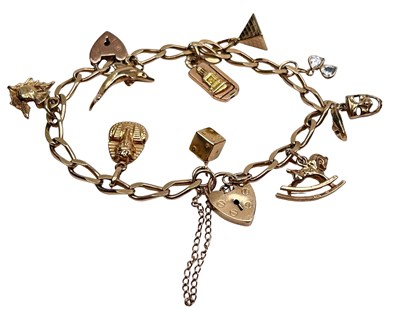 Lot 150 - Gold Charm Bracelet.