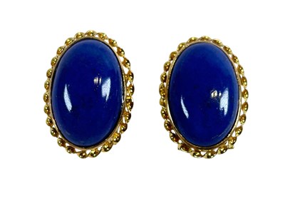 Lot 54 - Lapis Earrings.