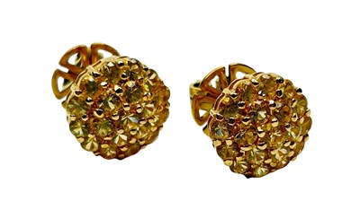 Lot 157 - Set Cluster Earrings.