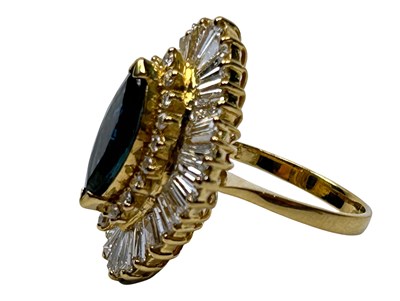 Lot 56 - Diamond and Sapphire Cluster.