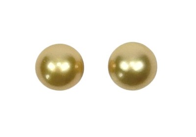 Lot 75 - Golden Coloured Pearl Studs.