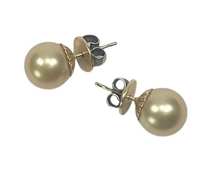 Lot 75 - Golden Coloured Pearl Studs.