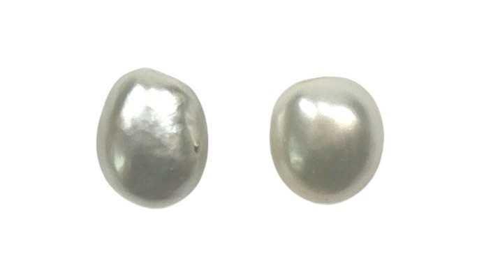 Lot 78 - Baroque Pearl Studs.