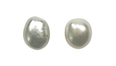 Lot 78 - Baroque Pearl Studs.