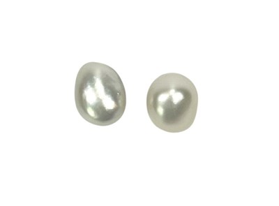 Lot 78 - Baroque Pearl Studs.