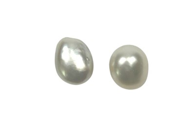 Lot 78 - Baroque Pearl Studs.