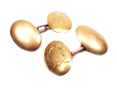 Lot 58 - 18ct Yellow Gold Cufflinks.