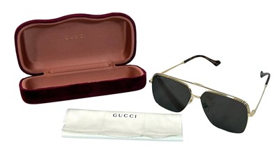 Lot 234 - Men's Gucci Aviator Style Sunglasses.
