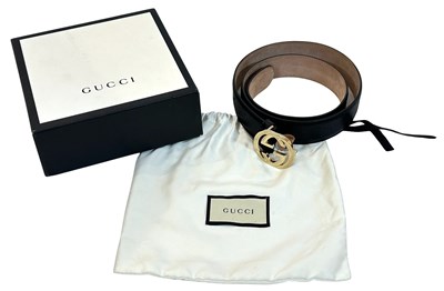 Lot 237 - Men's Gucci Belt with Interlocking G Buckle.