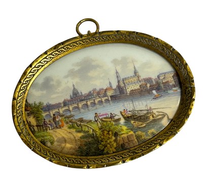 Lot 136 - A Meissen Hand Painted Porcelain Small Plaque.