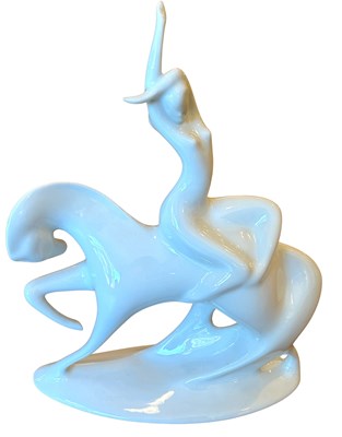 Lot 171 - A Vintage Lady Godiva Royal Dux Porcelain Figurine.