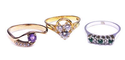 Lot 324 - Three Gem Set Rings.