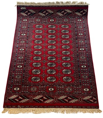 Lot 131 - Red and Black Bokhara Style Rug.