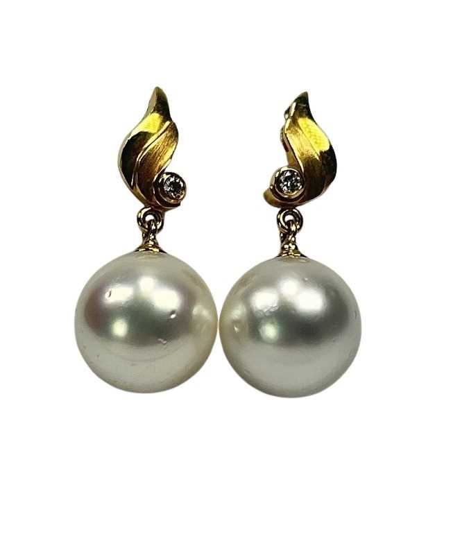 Lot 46 - Pair of Large South Sea Cultured Pearls.