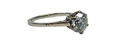 Lot 9 - Solitaire Diamond Ring 18ct White Gold.