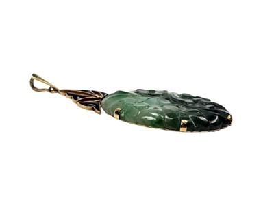 Lot 12 - Art Deco Style Jade Pendant.