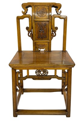 Lot 178 - Two Chinese Carved Chairs with Side Table.