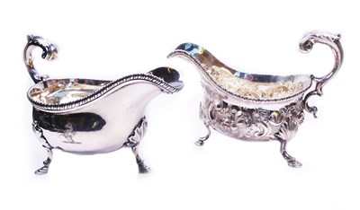 Lot 322 - Two George II Gravy Boat.