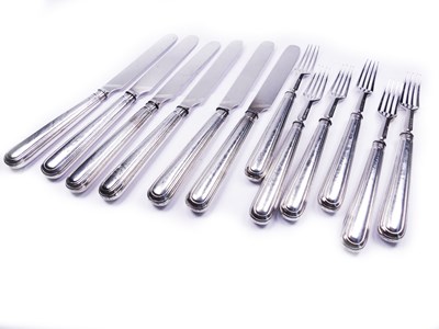 Lot 316 - Silver Fruit Knife and Fork Service.