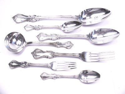 Lot 336 - A Part Sterling Silver Dinner Service.