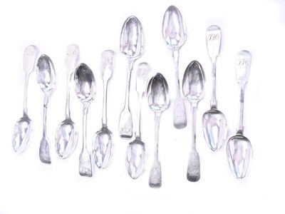 Lot 301 - Twelve Victorian Monogramed Teaspoons.