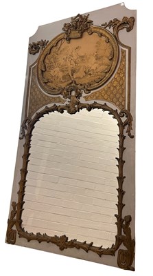 Lot 175 - Trumeau Painted Mirror.