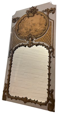 Lot 175 - Trumeau Painted Mirror.