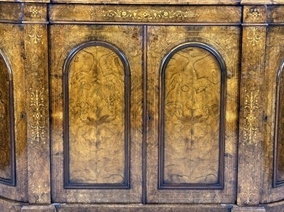 Lot 170 - Walnut Burl Sideboard.