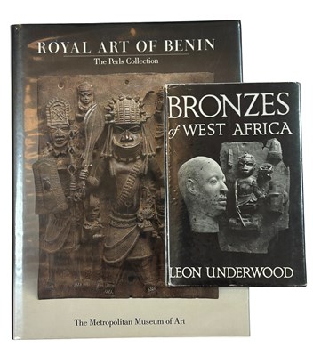 Lot 107 - Benin Bronze Plaque with 2 Books.