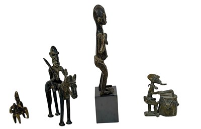 Lot 111 - Ashanti Bronze Cooking Pot and West African Bronzes.