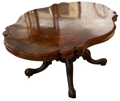 Lot 131 - Antique Burr Walnut Table.