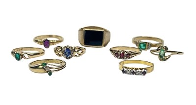 Lot 80 - An Assortment of Gold Jewellery.