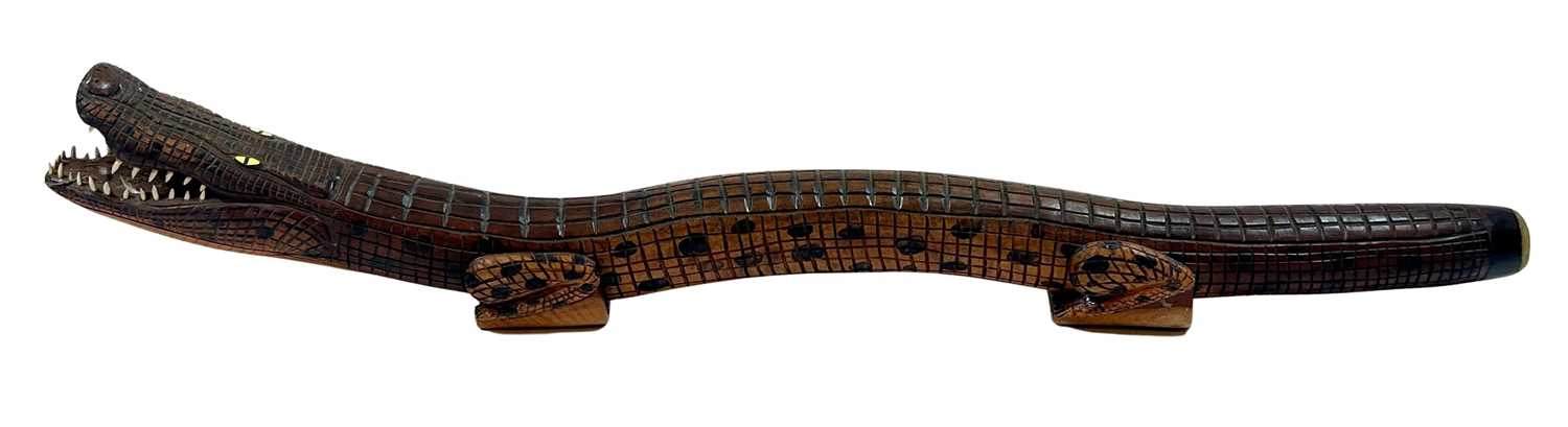 Lot 105 - Interesting Crocodile Themed Didgeridoo.