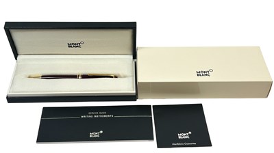 Lot 212 - Mont Blanc Meisterstück Classique Burgundy Pen.