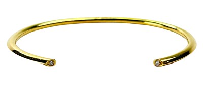 Lot 262 - Yellow Gold Cuff Bangle.