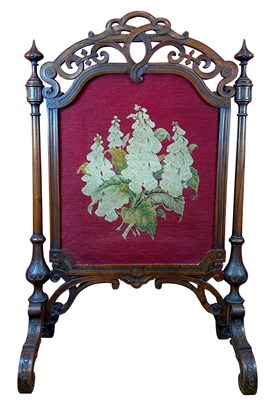 Lot 118 - Victorian Mahogany Fire Screen.