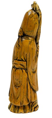 Lot 185 - Chinese Shouxing Carved Ivory Figurine.